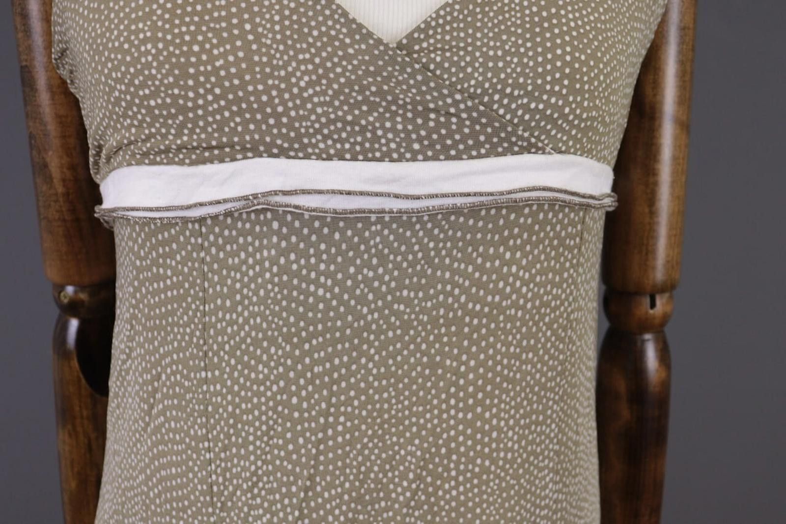 Designer Elisa Cavaletti Beige Dotted Lined Sleeveless Long Dress Size M / US 6-8 / IT 42-44 - 2 Thumbnail