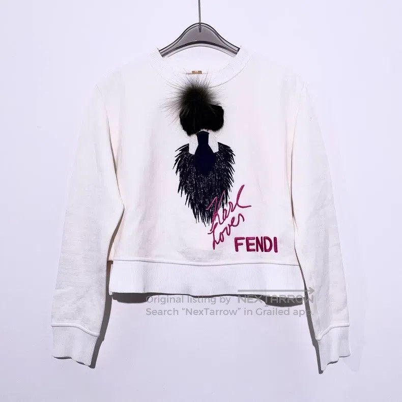 Fendi Fendi Kaiser Karl Signature Cartoon Character Sweatshirt Size XS / US 0-2 / IT 36-38 - 1 Thumbnail
