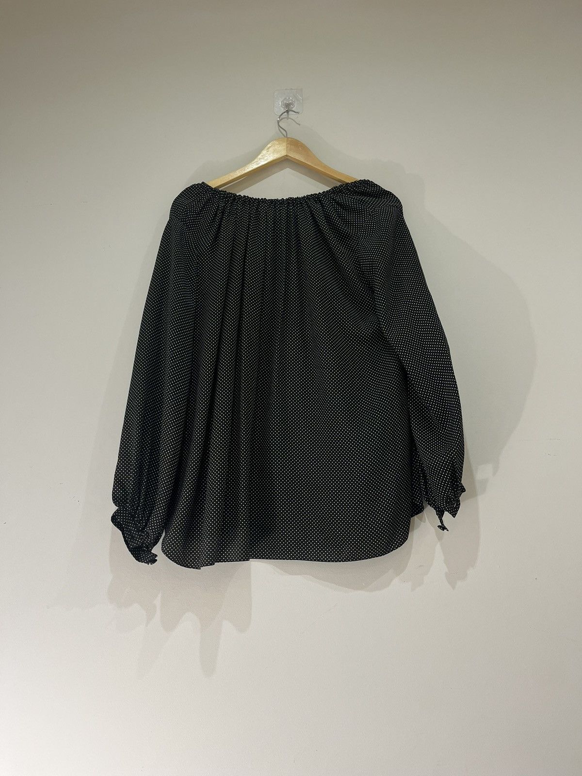 Saint Laurent Paris Saint Laurent Micro Polka Dot Blouse Size US M / EU 48-50 / 2 - 2 Thumbnail