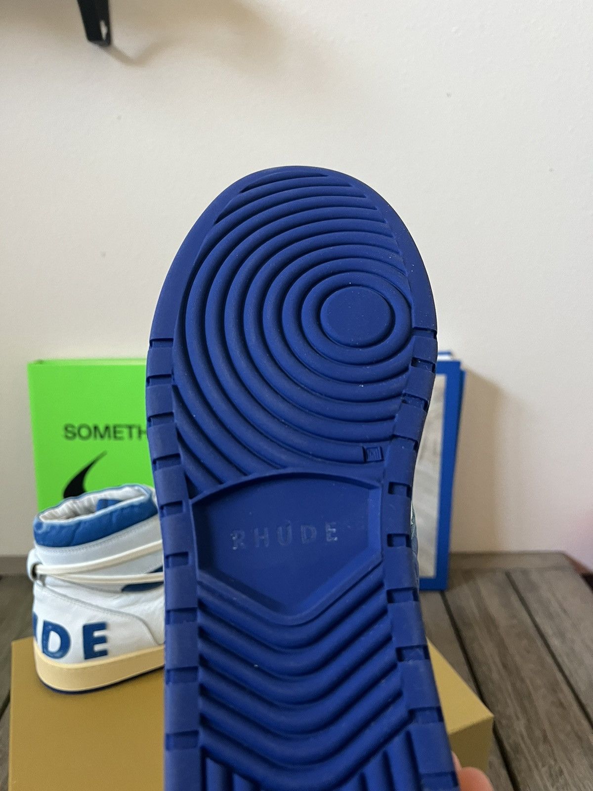 Rhude Rhude Rhecess Hi Sneakers Size US 12 / EU 45 - 11 Thumbnail