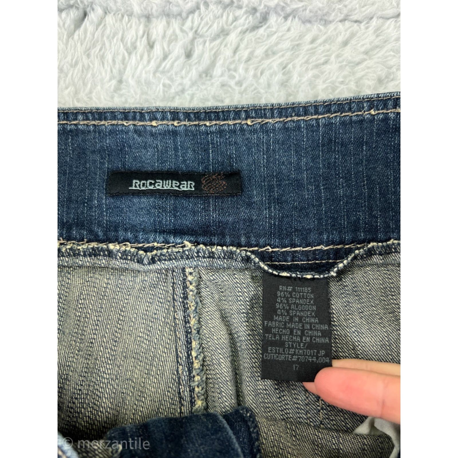 Rocawear Rocawear Jeans Womens 17 Blue Denim Bootcut Regular Fit Medium Wash Classic Western Style Girls Size 38" / US 16 / IT 52 - 4 Thumbnail