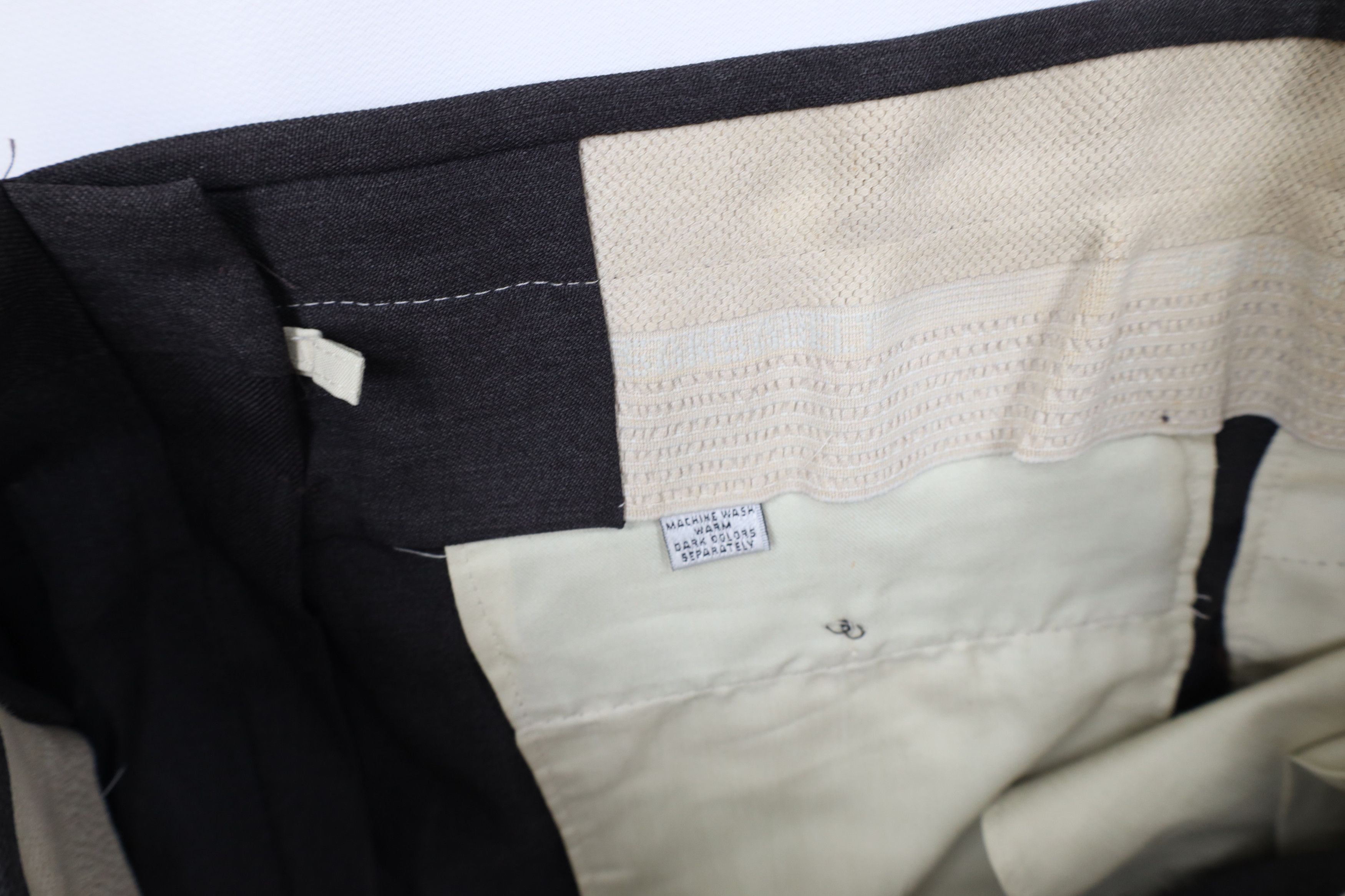 Vintage Vintage 70s Streetwear Wide Leg Chino Pants Dark Brown USA Size US 36 / EU 52 - 9 Thumbnail