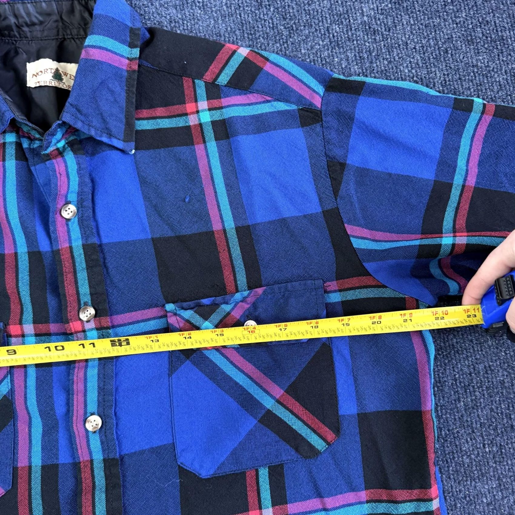 Vintage VINTAGE Northwest Territory Shirt Mens Large Blue Plaid Flannel Lined Button Up Size US L / EU 52-54 / 3 - 4 Thumbnail