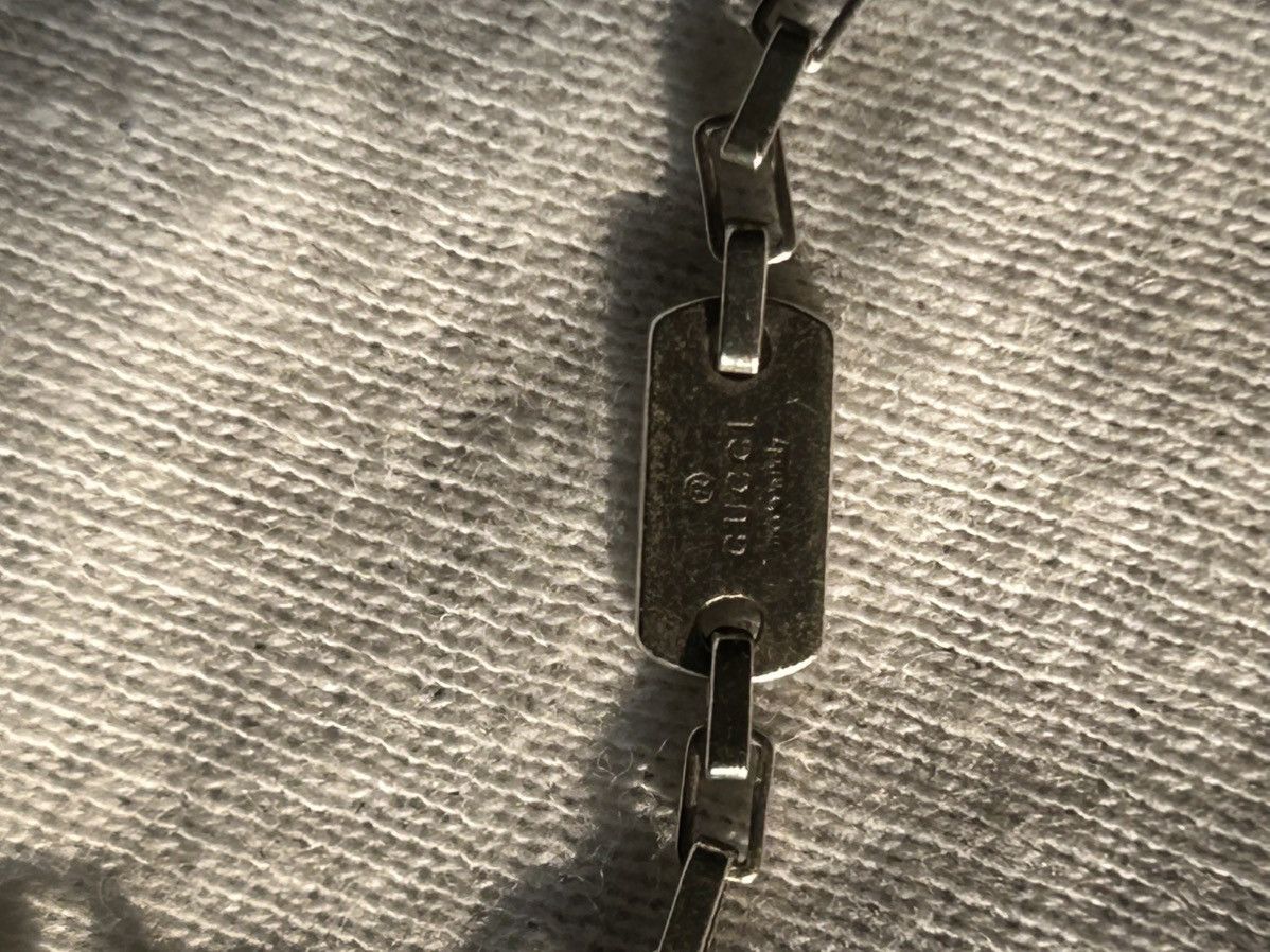 Gucci × Vintage Gucci Logo Silver Necklace Size ONE SIZE - 4 Thumbnail