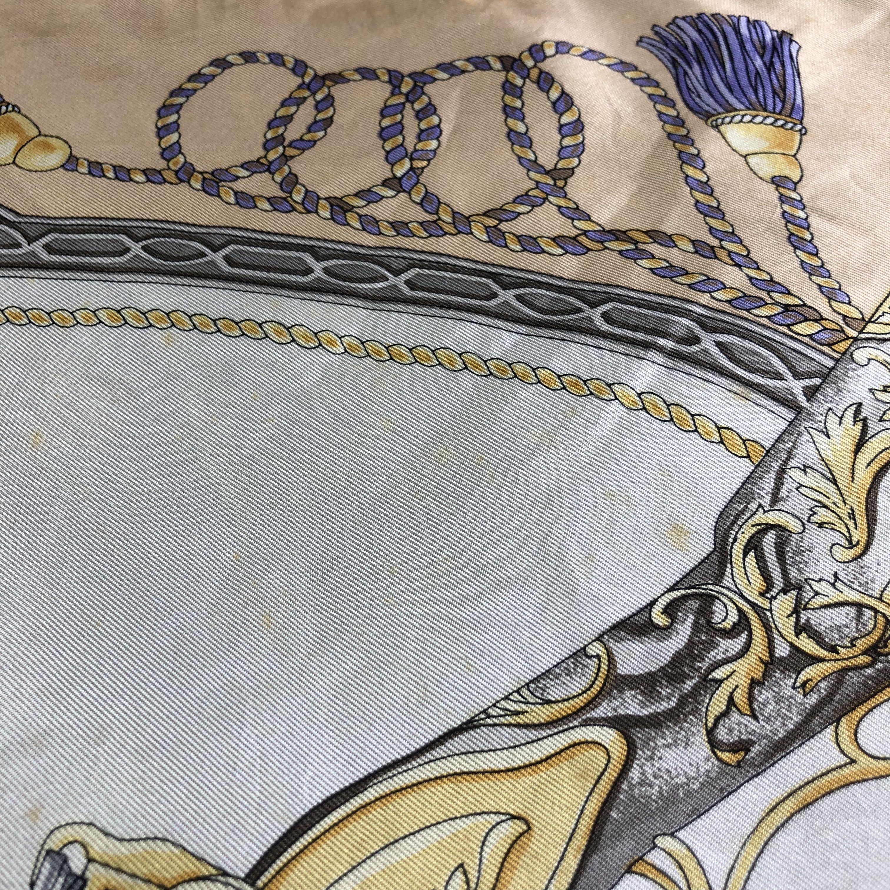 Lancel Vintage Lancel Luxury Baroque Silk Scarf M938 Size ONE SIZE - 15 Thumbnail