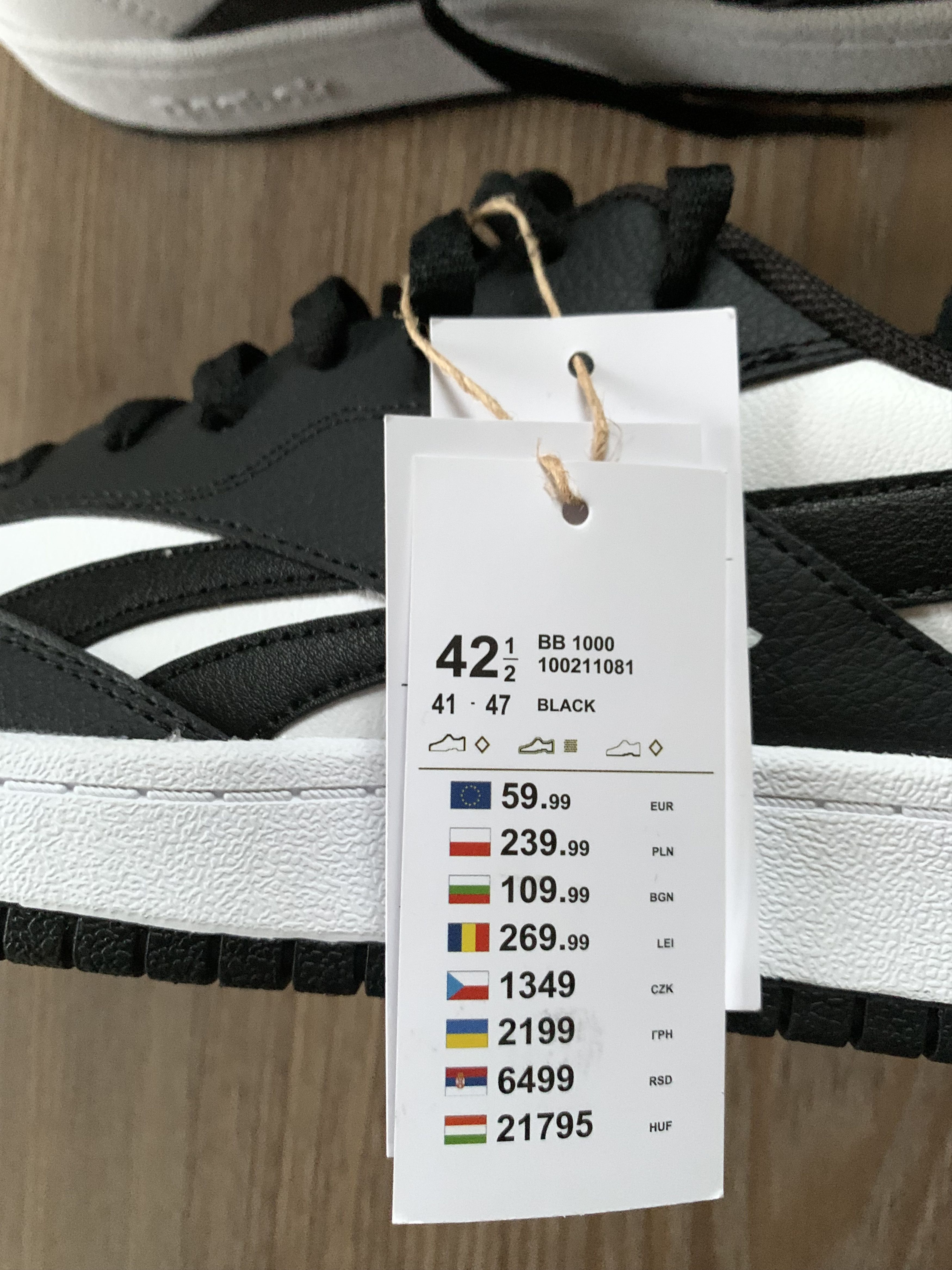 Reebok Mens Reebok BB 1000 Black Sneakers Size US 9 / EU 42 - 8 Thumbnail