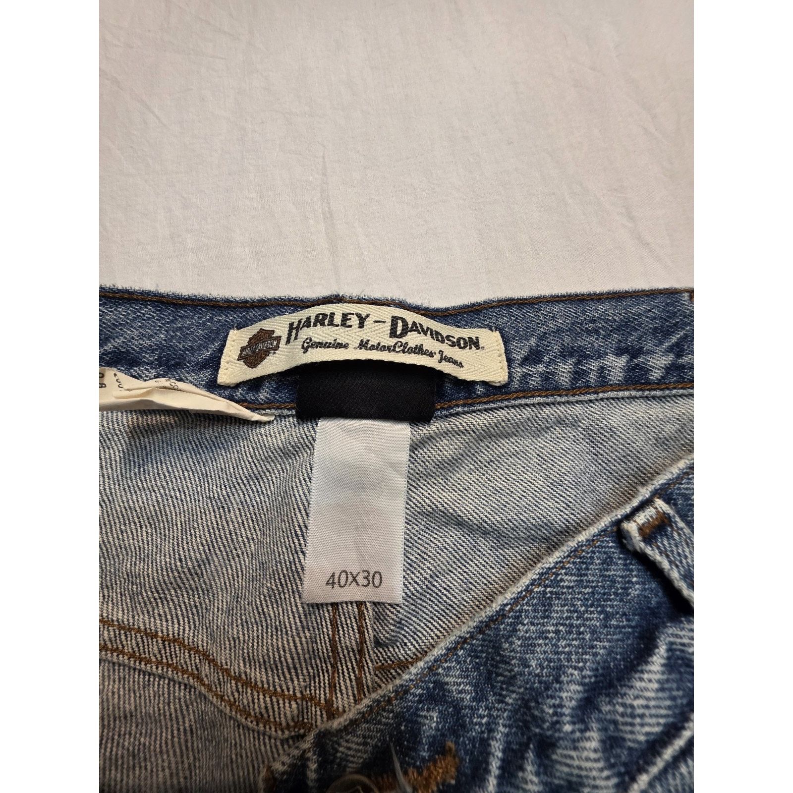Harley Davidson Harley Davidson Men's Size 40x30 Loose Fit Denim Blue Jeans Size US 40 / EU 56 - 7 Thumbnail