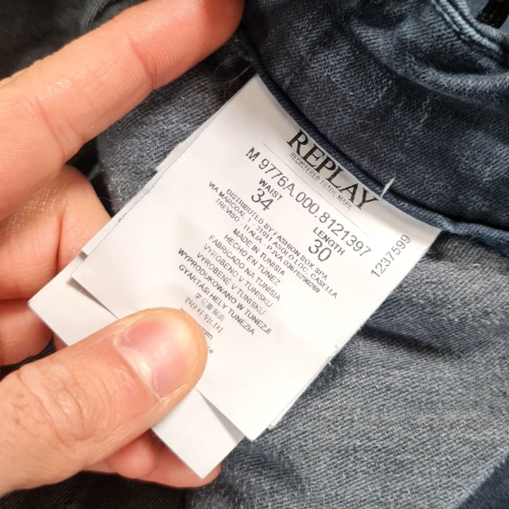 Replay Replay Mens Jeans Blue W34 L30 Xlite Devyn Stretch Drawstring Tapered Leg Size US 34 / EU 50 - 5 Thumbnail