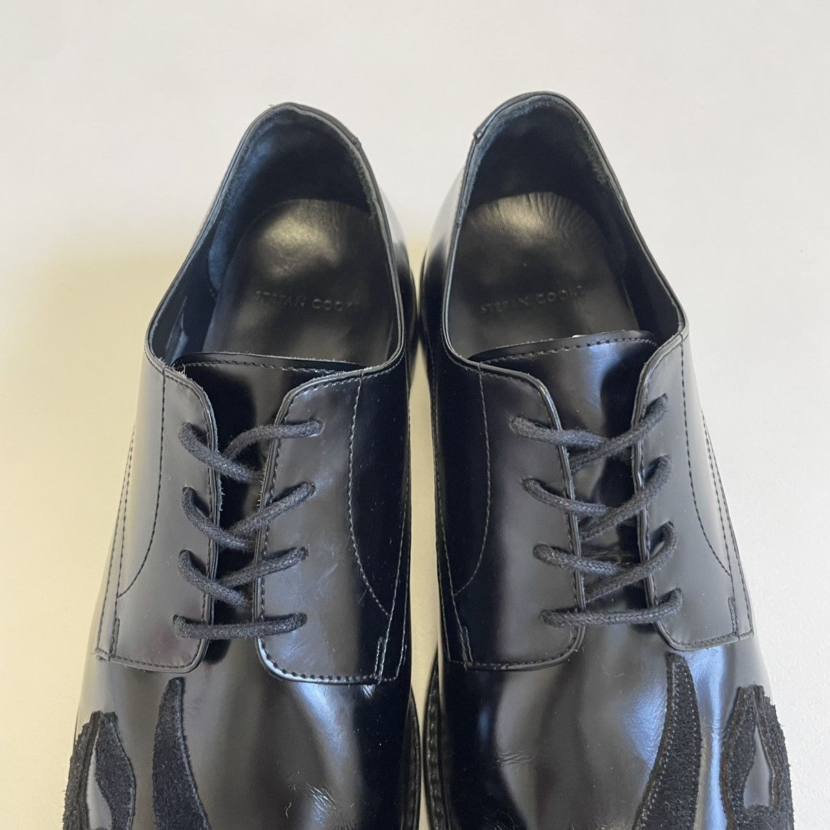 Stefan Cooke ‘Pegasus Patch’ Square Toe Leather Derby Shoes Size US 12 / EU 45 - 6 Thumbnail