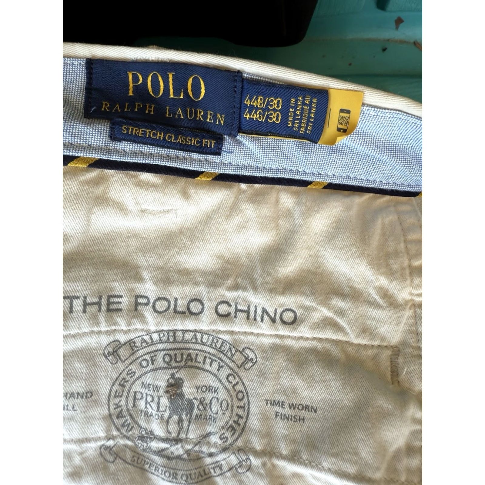 Polo Ralph Lauren VINTAGE Men’s Polo Stretch Classic Fit Chino Pants Tan 44x30 Size US XXL / EU 58 / 5 - 3 Thumbnail
