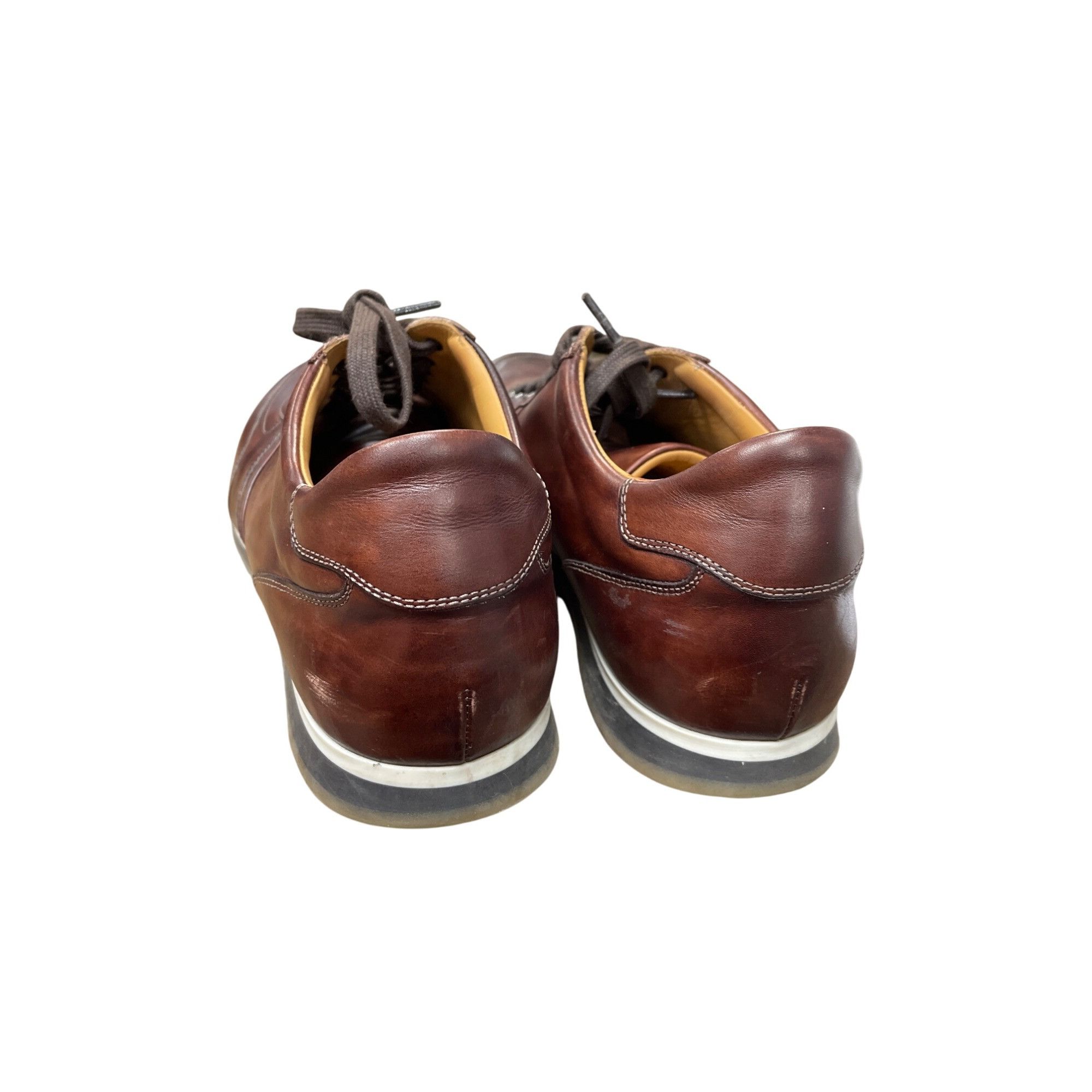 Magnanni Magnanni Mens brown luxury Portugal made leather sneakers si Size US 11 / EU 44 - 6 Thumbnail