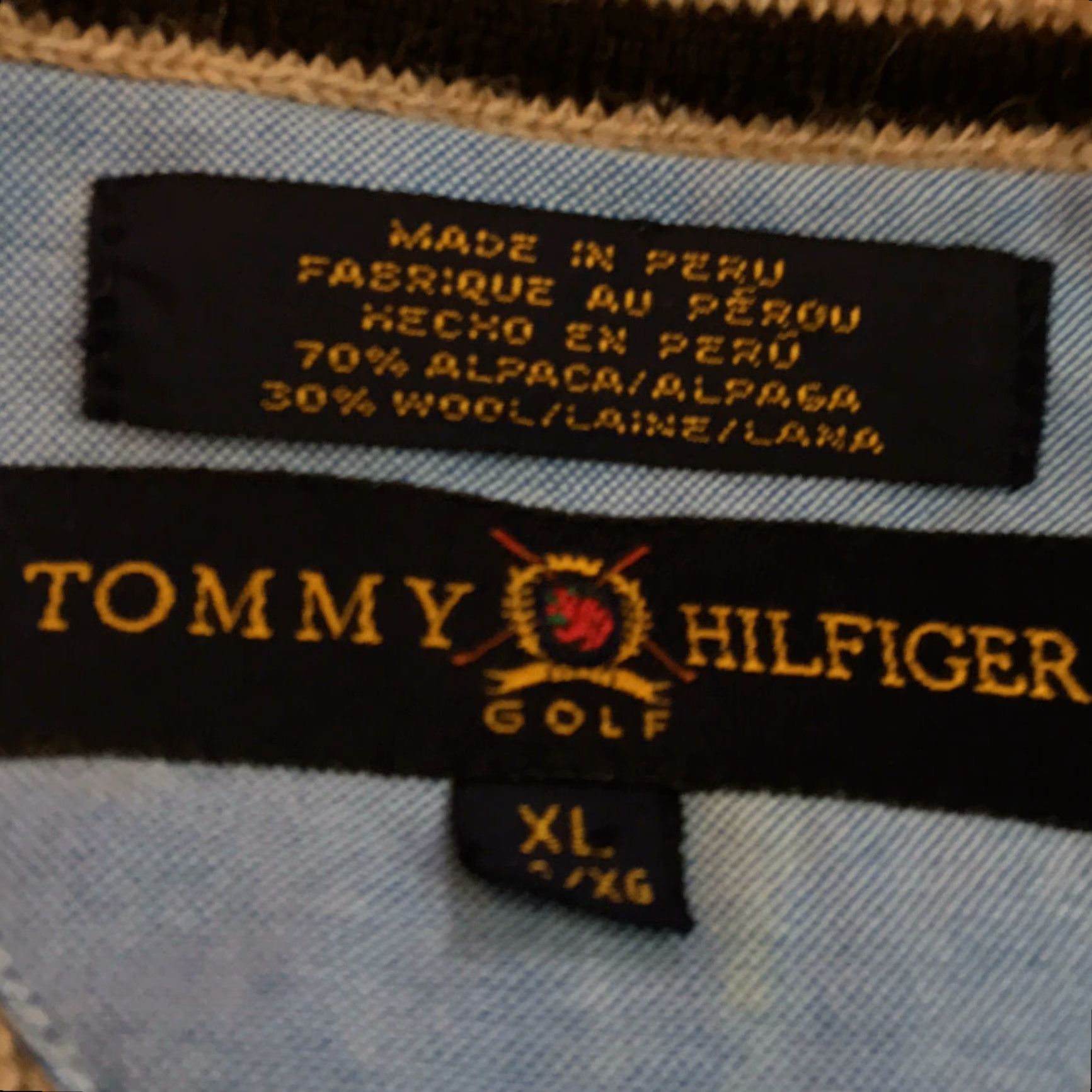 Tommy Hilfiger Tommy Hilfiger Mens V Neck Long Sleeve Knit Beige Pullover Sweater XL Beiges Classic Pullover Casual Mens Size US XL / EU 56 / 4 - 4 Thumbnail