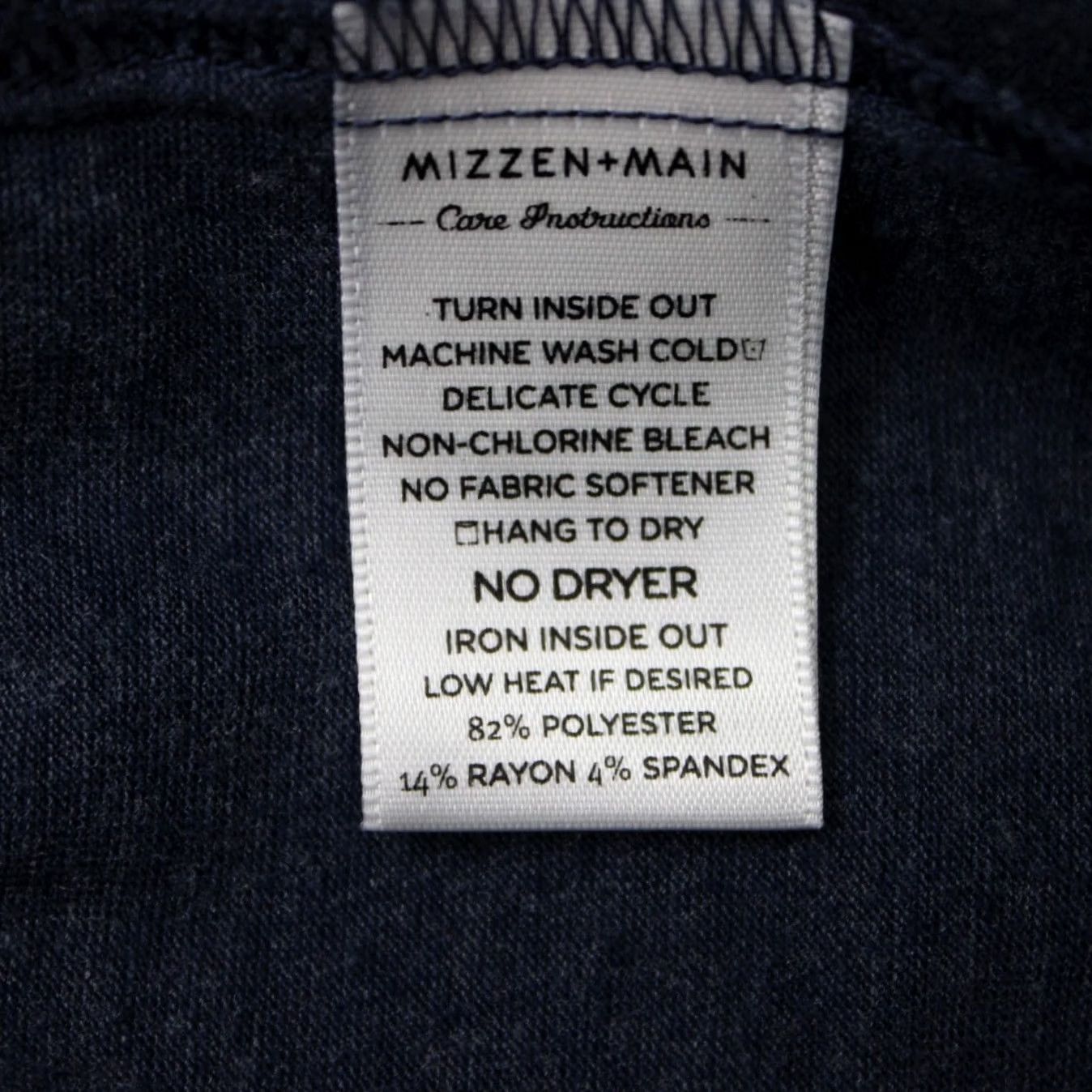 Mizzen+Main Mizzen+Main Shirt Mens Medium Blue Henley Roll Sleeve Stretch Long Sleeve Size US M / EU 48-50 / 2 - 6 Thumbnail