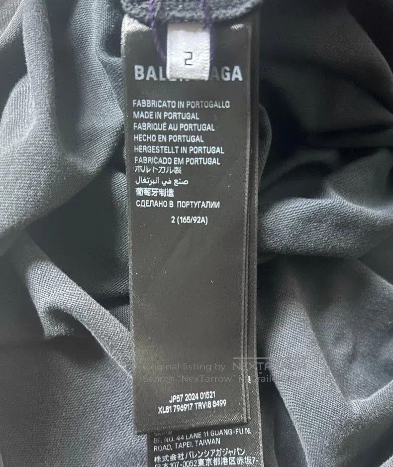 Balenciaga Balenciaga 25 Washed Gray Embroidered T-shirt. Size US XS / EU 42 / 0 - 3 Thumbnail