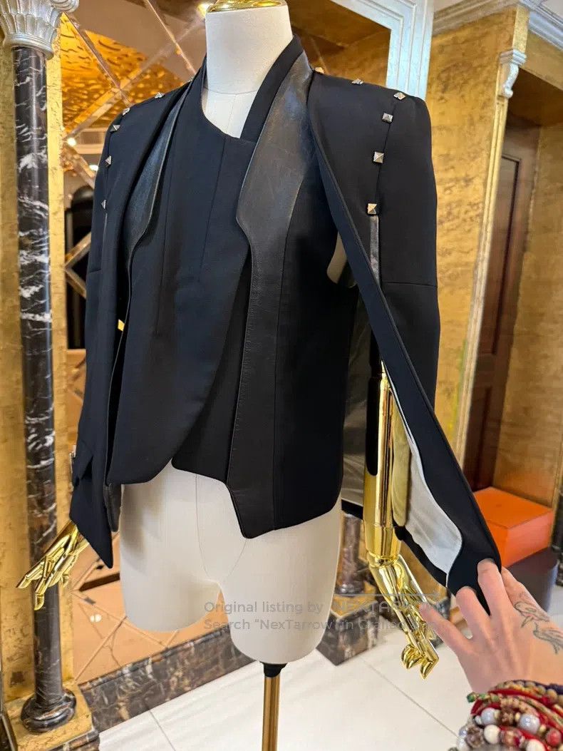Valentino Valentino Classic studded wool fake two-piece patchwork ca Size M / US 6-8 / IT 42-44 - 5 Thumbnail