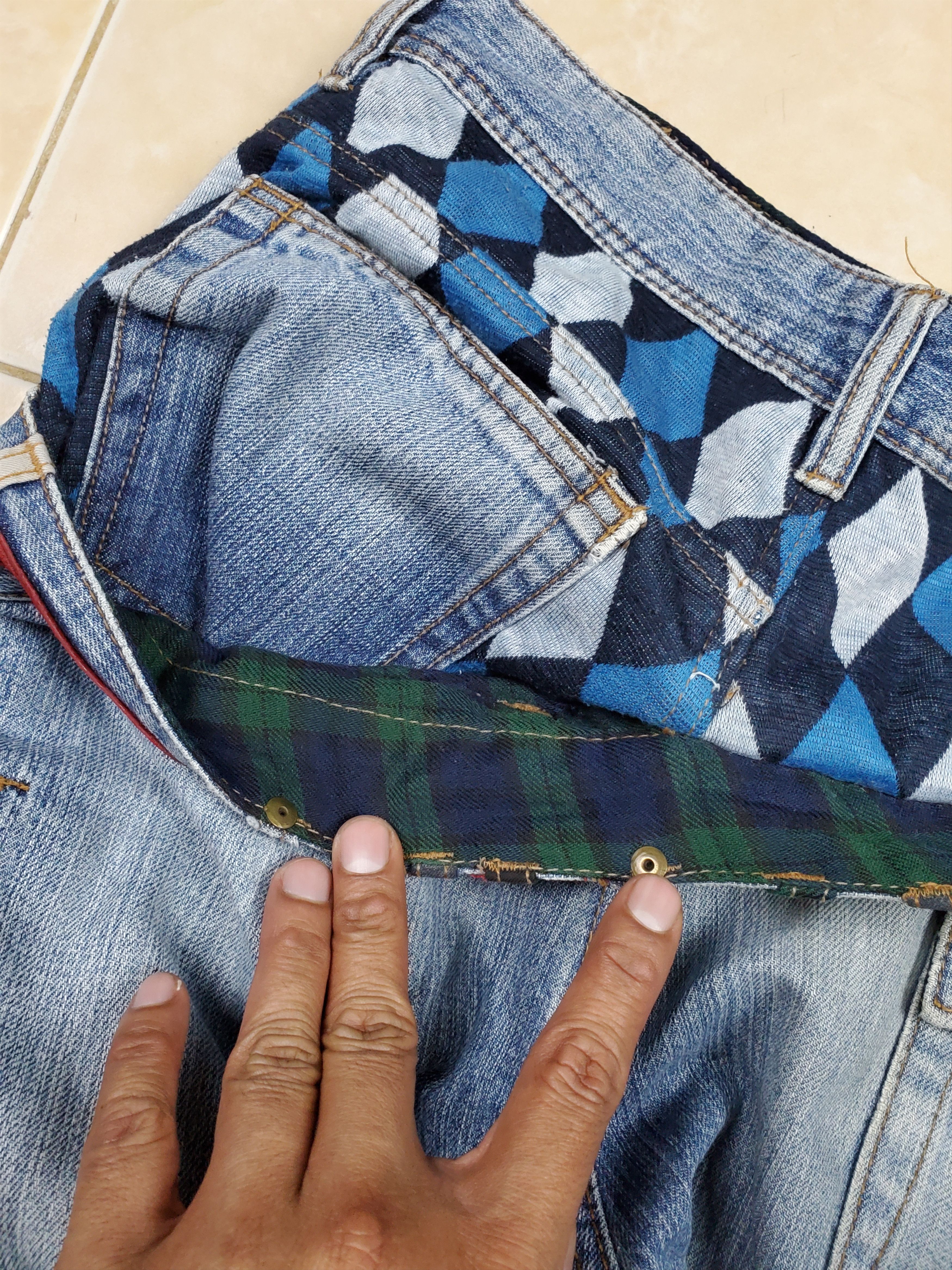 Japanese Brand × Vintage 🔥Vintage Double Waist Denim BreathMint🔥 Size US 31 - 9 Thumbnail