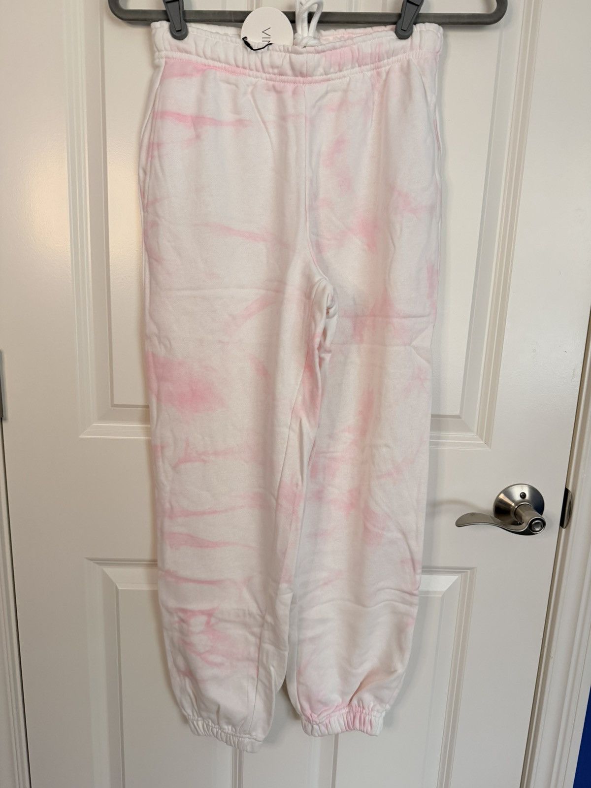 Other Nia white and pink tie dye cotton joggers size XS NWT Size 26" / US 2 / IT 38 - 1 Thumbnail