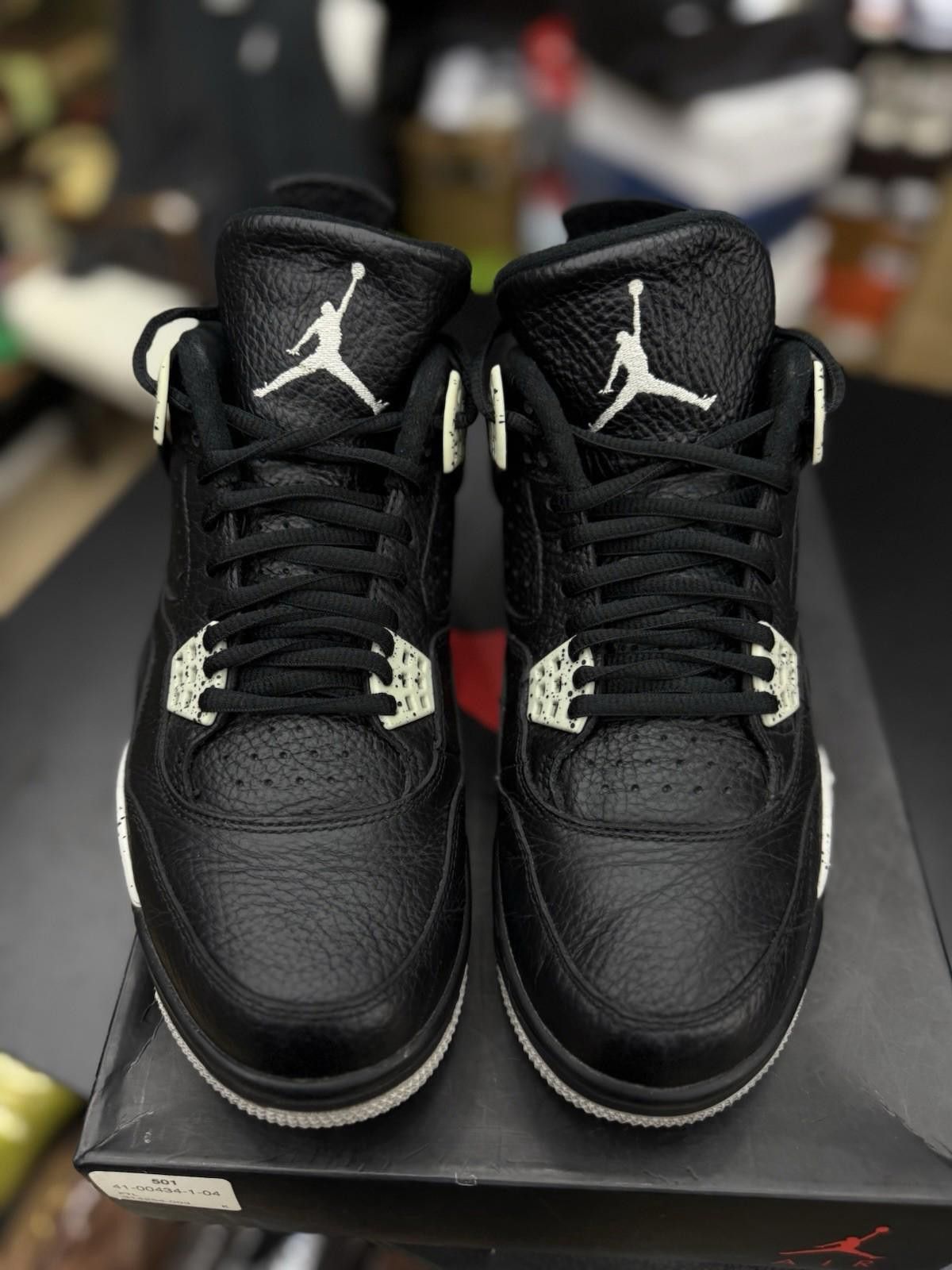 Nike Nike Air Jordan 4 Retro LS Oreo Black Tech Grey Size 8 Size US 8 / EU 41 - 4 Thumbnail