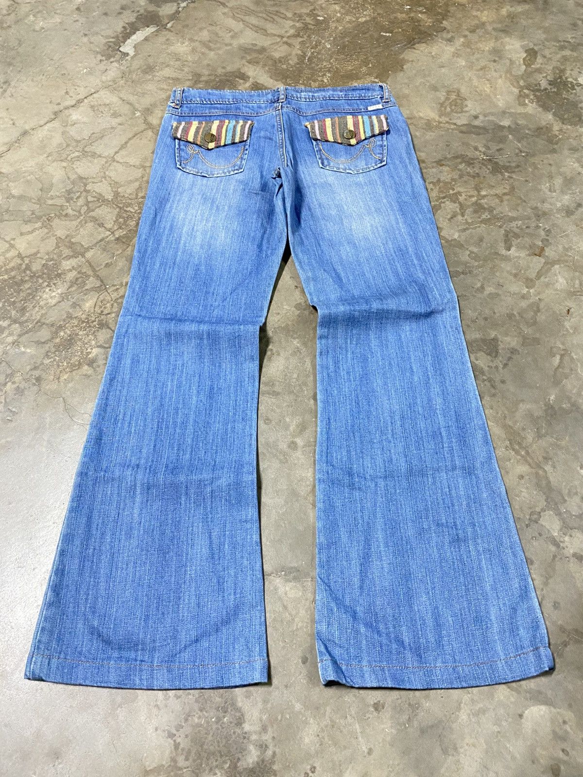 Hysteric Glamour × If Six Was Nine × Japanese Brand Flare Jeans Roxy Vintage Washed Blue p184 Size US 30 / EU 46 - 2 Thumbnail