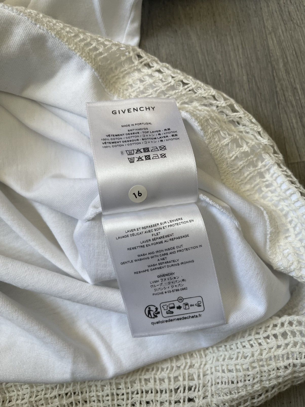 Givenchy Givenchy white Multi-layer t-shirt with flames Size US L / EU 52-54 / 3 - 7 Thumbnail