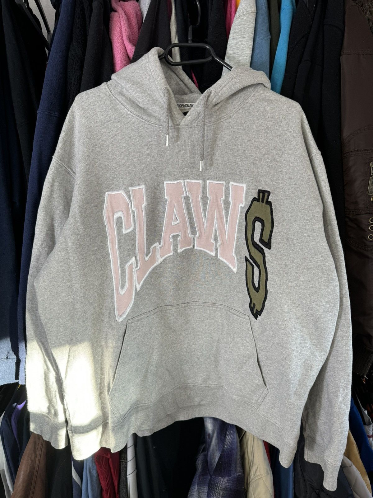 House Of Holland × Japanese Brand House of Holland Clawmoney Baggy Hoodie Embroidered Logo Size US L / EU 52-54 / 3 - 3 Thumbnail