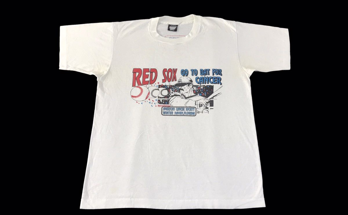 MLB 90s Usa 50/50 Boston Red Sox Mlb Baseball American Promo Tee Size US M / EU 48-50 / 2 - 1 Thumbnail
