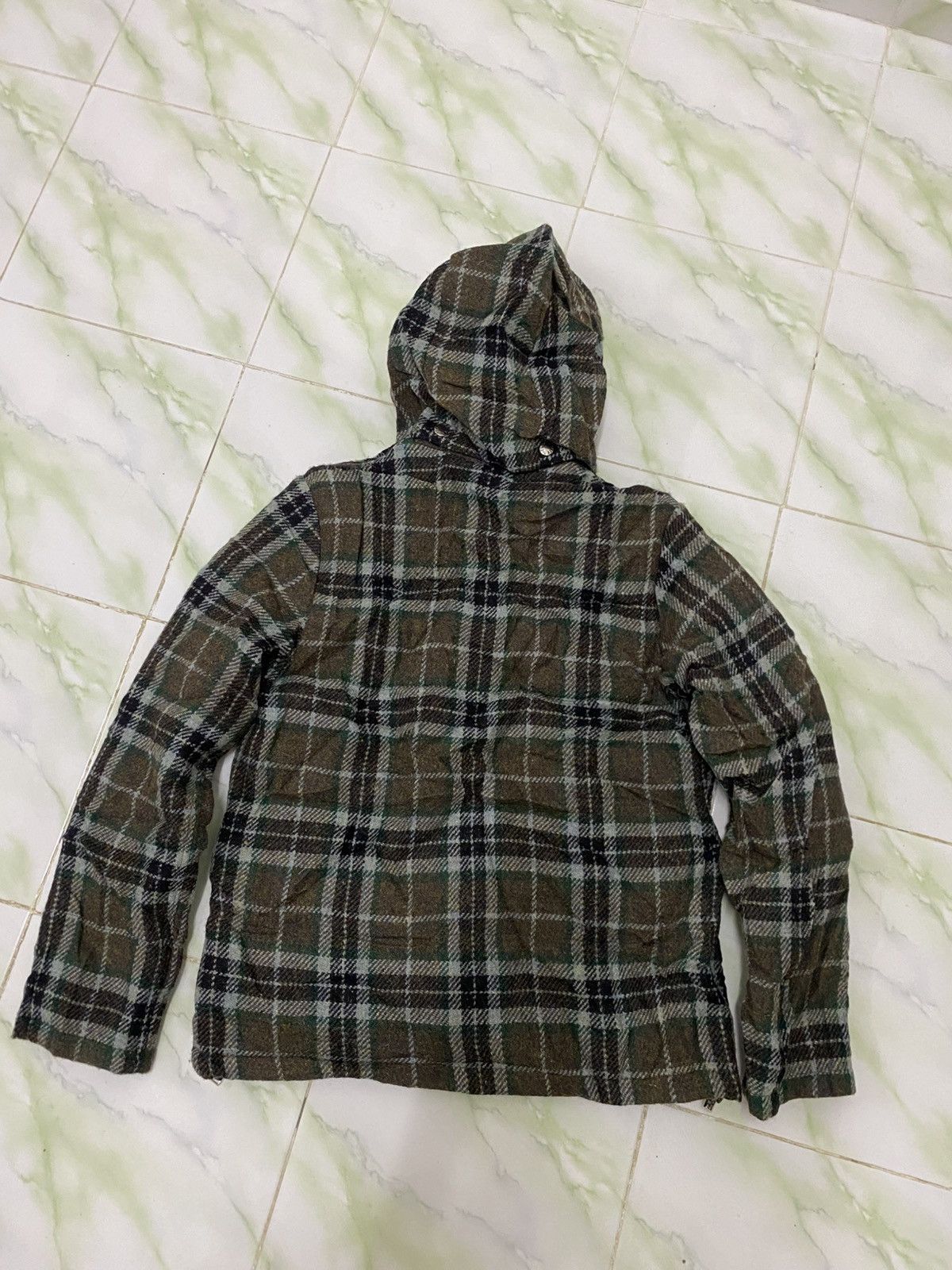 The North Face Purple Label Harris Tweed Plaid Down Jacket