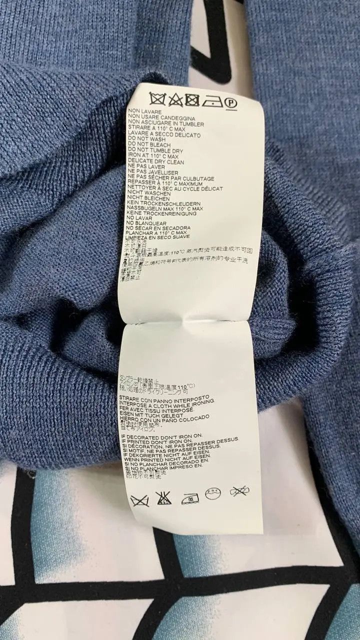 Vivienne Westwood Vivienne Westwood wool sweater with orb logo in blue Size US L / EU 52-54 / 3 - 6 Thumbnail