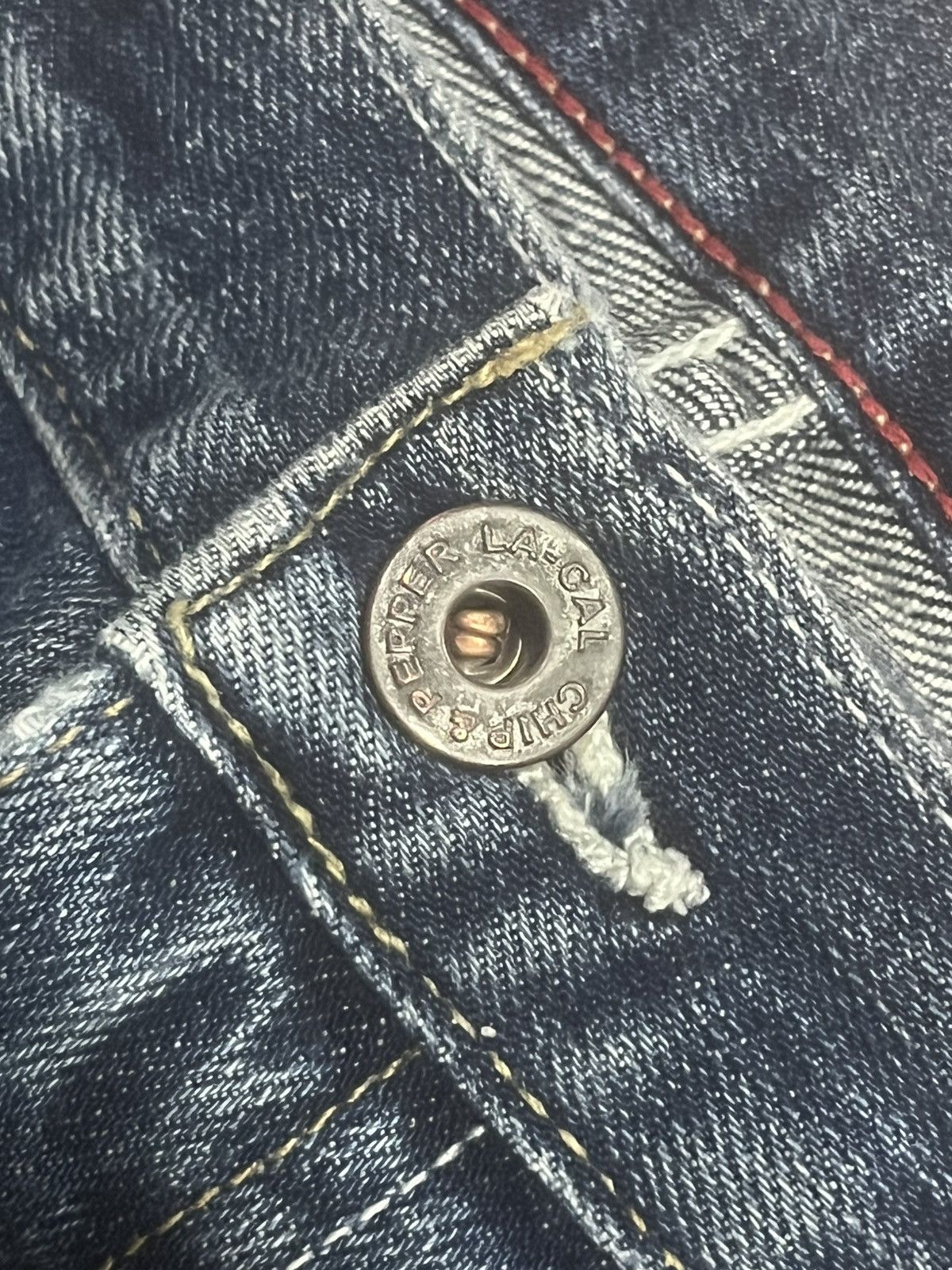 Chip & Pepper Vintage Chip & Pepper Blue Faded Whisker Rip Straight Jeans Size US 29 - 5 Thumbnail