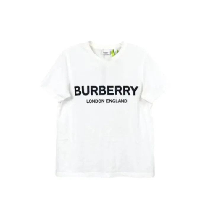 Burberry White Logo Short Sleeve T-Shirt 0079