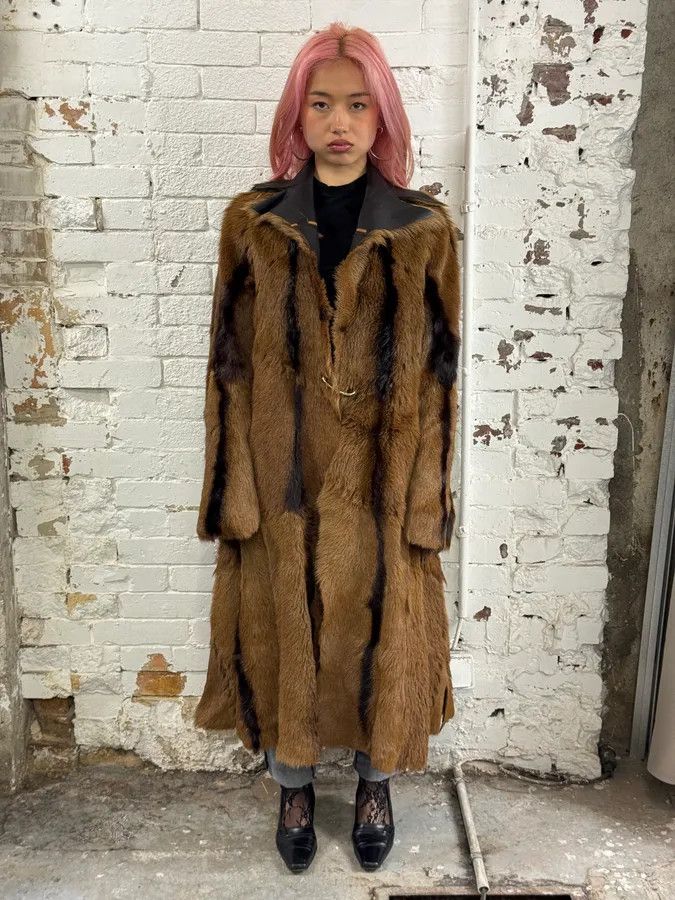 Roberto Cavalli 2000s Roberto Cavalli Royal Reversible Long Fur Brown Coat Size S / US 4 / IT 40 - 2 Thumbnail