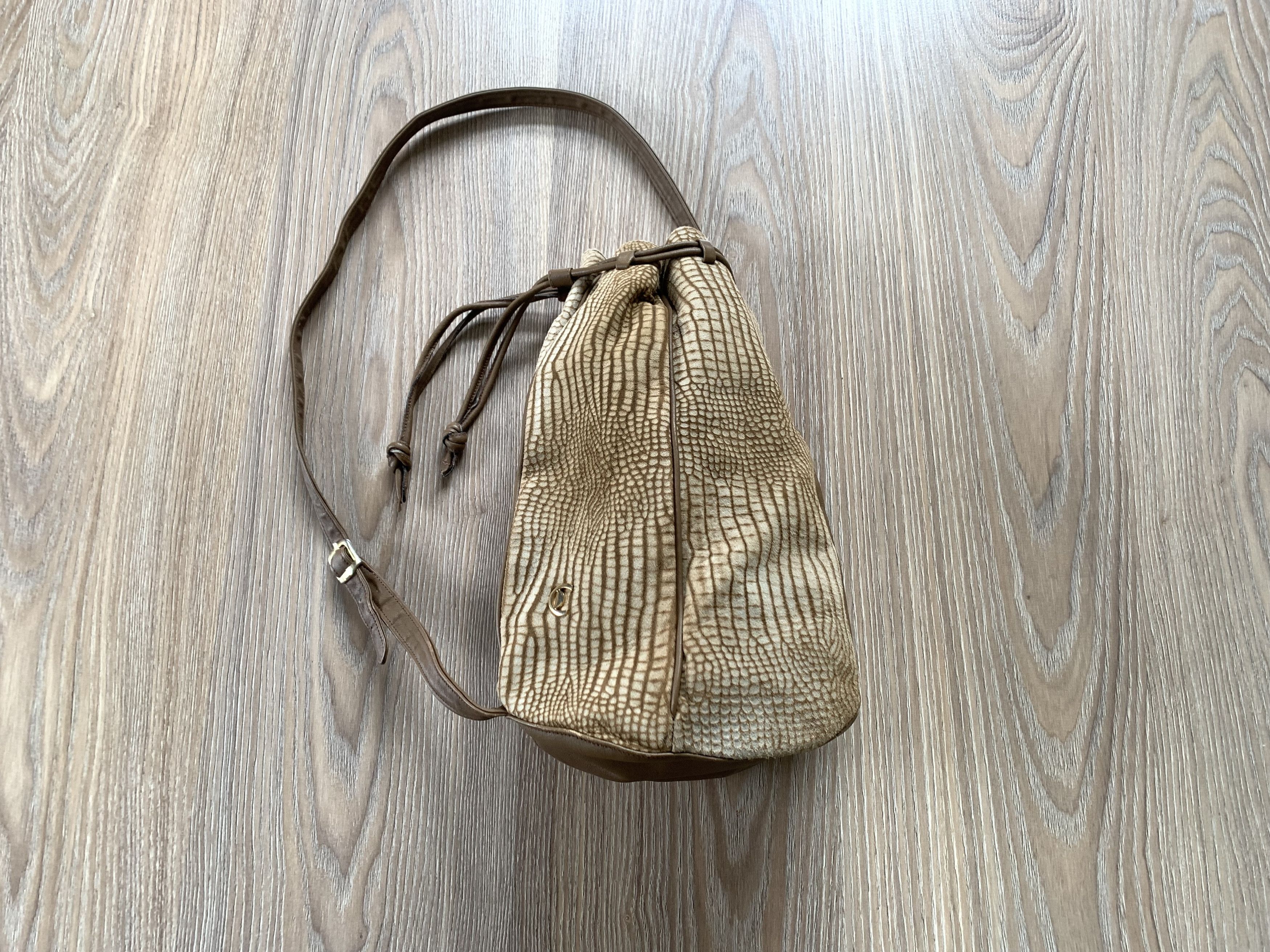 Other Rare Vintage Castioni Lizard Suede Crossbody Drawstring Bag Size ONE SIZE - 2 Thumbnail