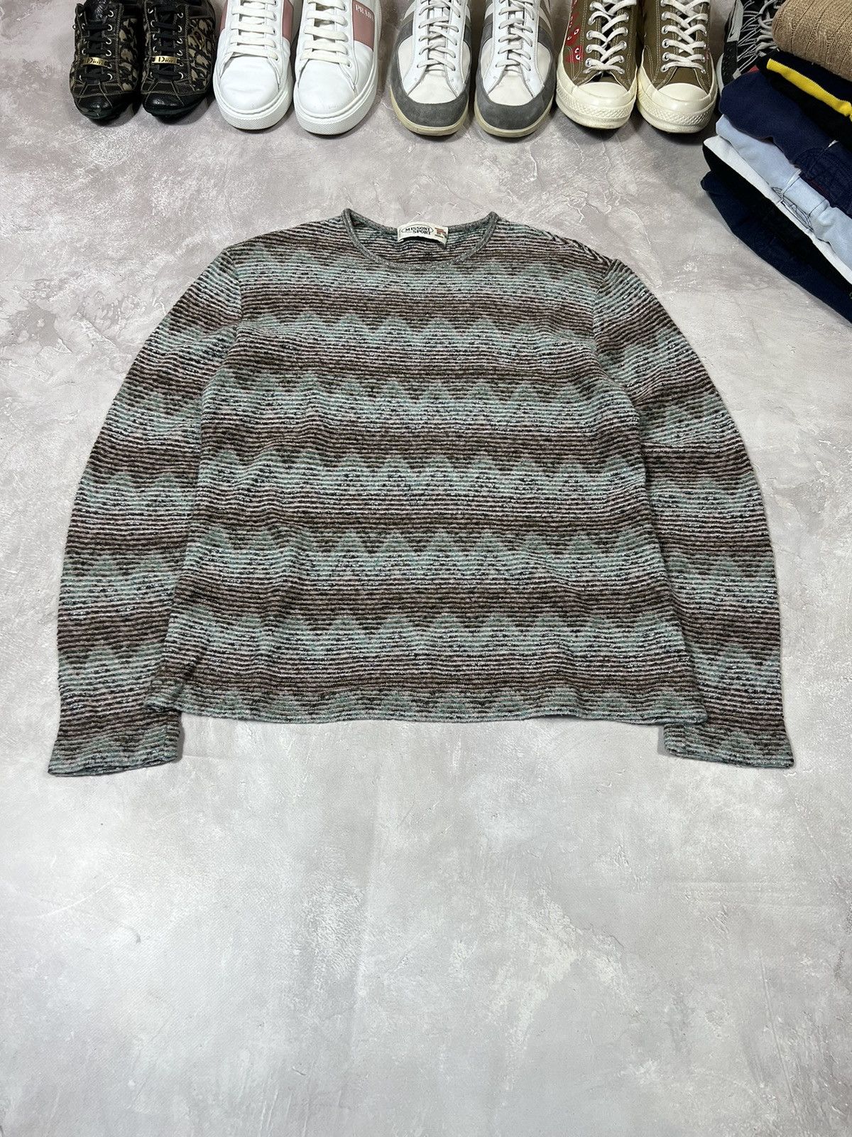 Missoni Vintage Missoni Sport Pattern Y2k Sweater Size M / US 6-8 / IT 42-44 - 2 Thumbnail