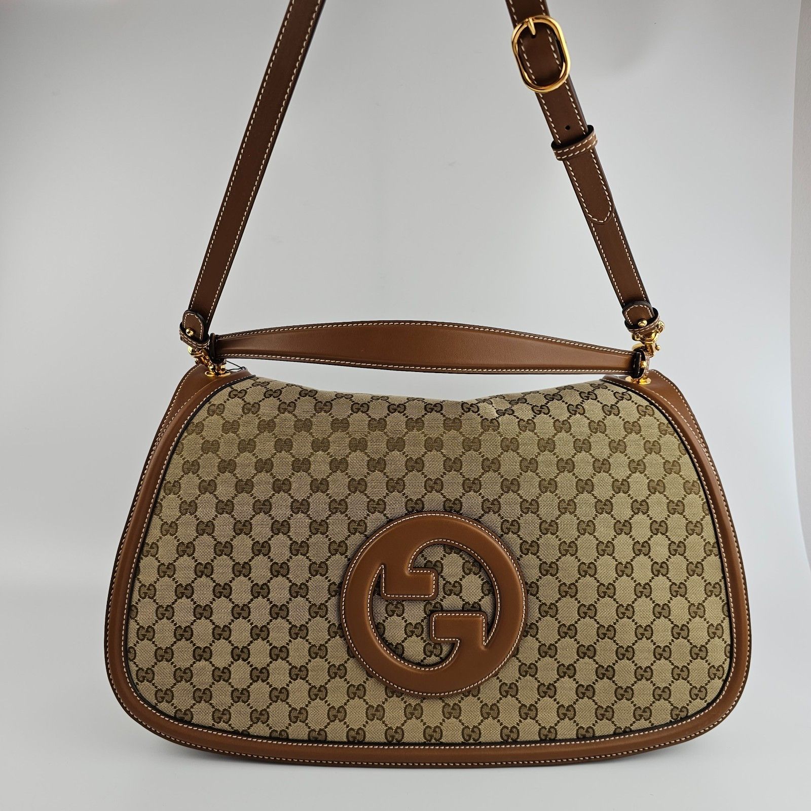 Gucci GUCCI Blondie Maxi Beige/Dark Brown Top Handle Bag Size ONE SIZE - 6 Thumbnail