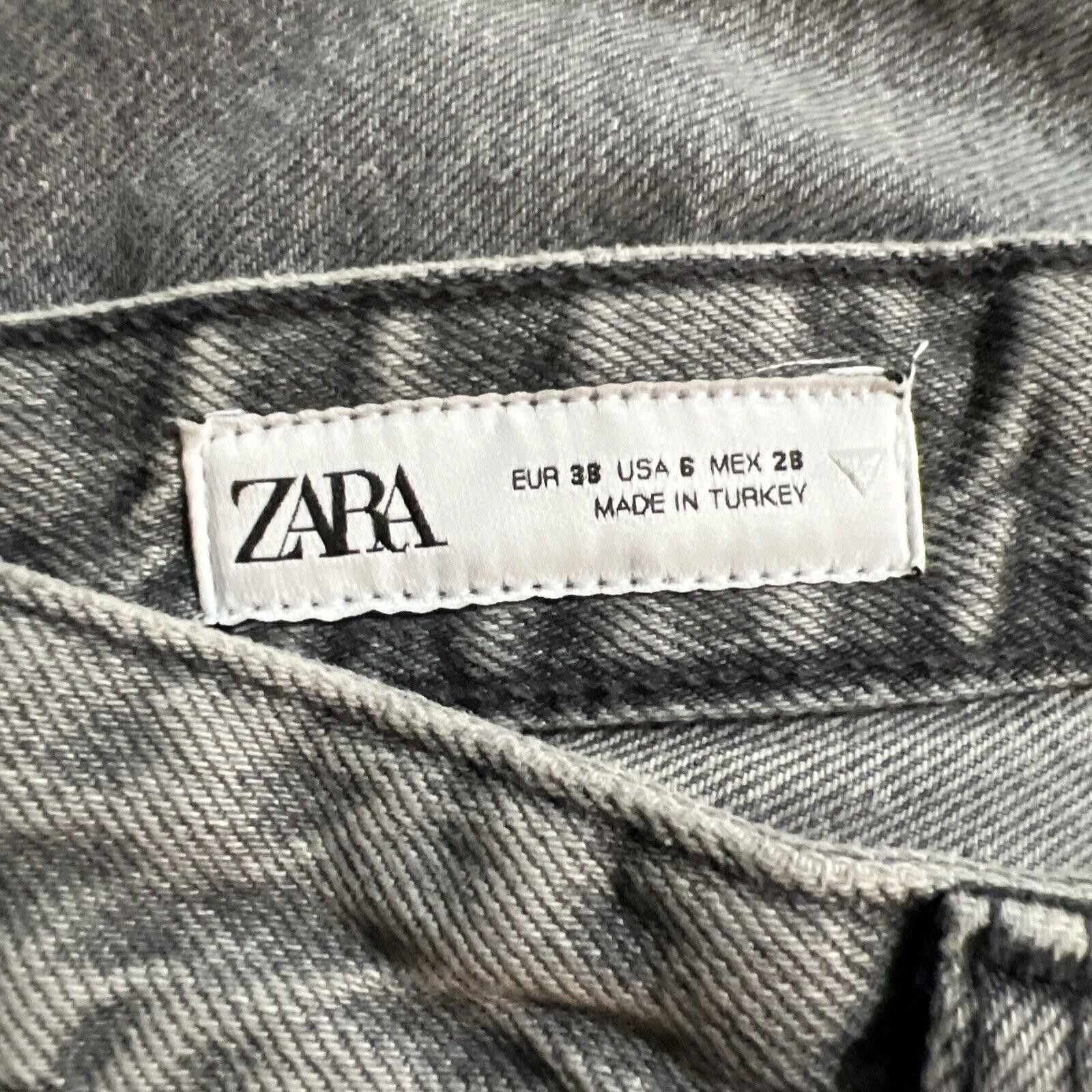 Zara Zara Jeans Women's Size 6 Denim Gray Cropped Frayed Edge Size 28" / US 6 / IT 42 - 6 Thumbnail