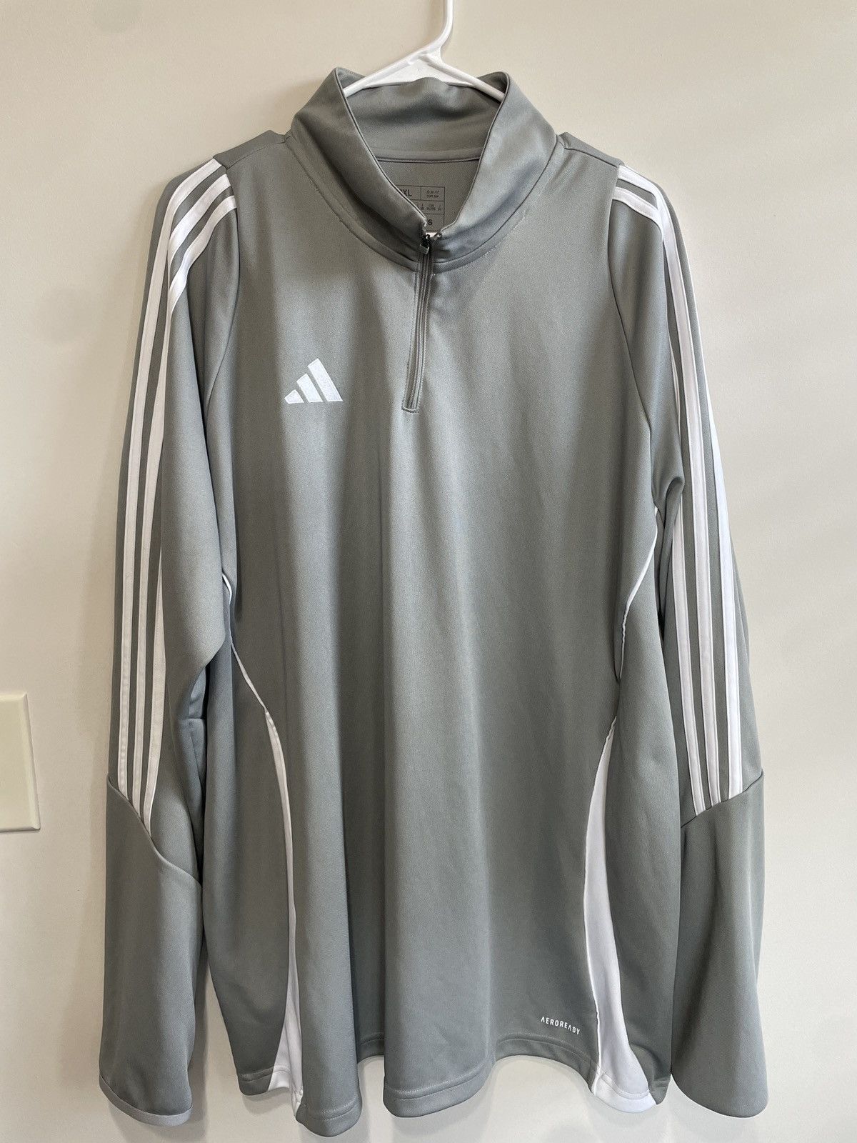 Adidas Adidas Grey Quarter Zip Jacket Size US XXL / EU 58 / 5 - 1 Thumbnail