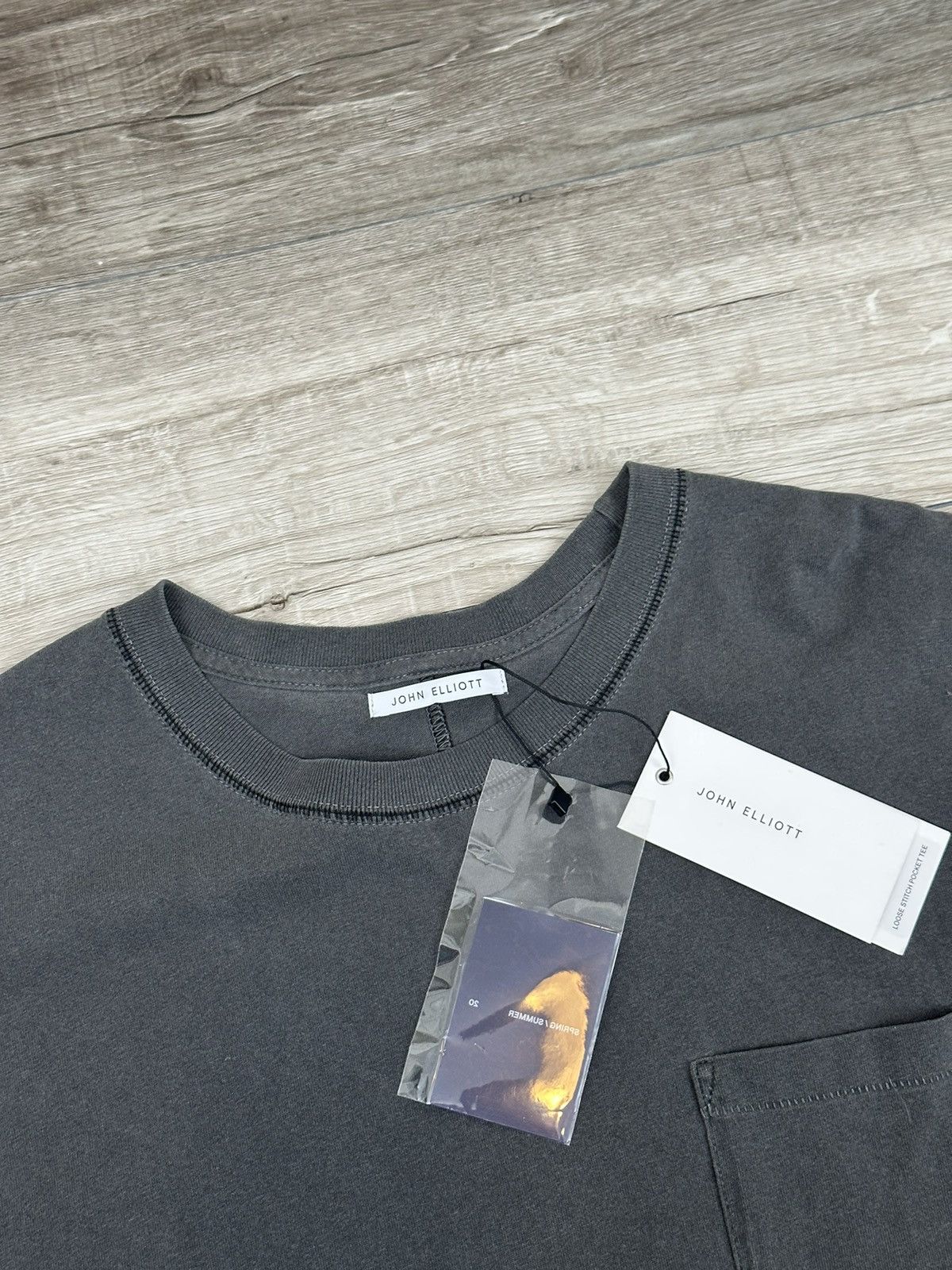 John Elliott John Elliott Loose Stitch Pocket Tee Smokey Grey XXL / 2XL Size US XXL / EU 58 / 5 - 3 Thumbnail