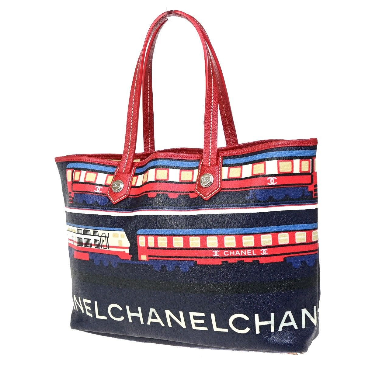 Chanel Chanel Le Train Tote Printed Coated Canvas Size ONE SIZE - 1 Thumbnail