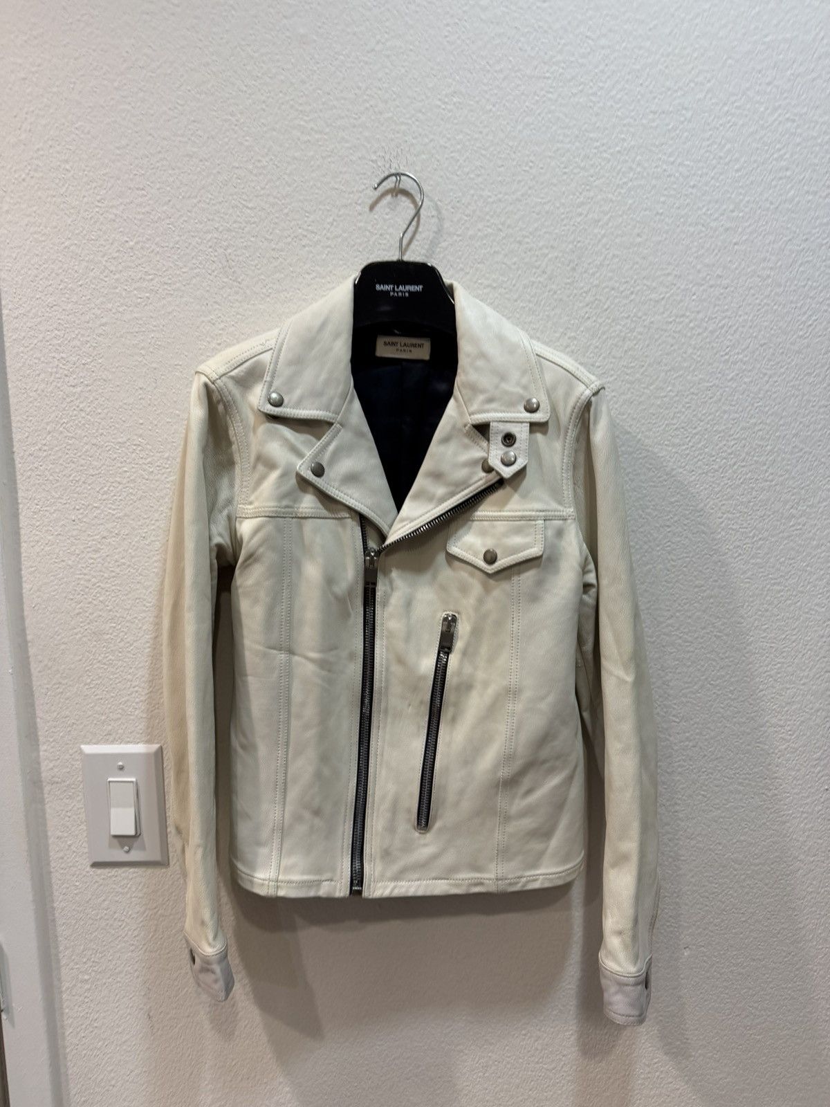 Saint Laurent Paris SS14 Sample Leather Biker Jacket Size US S / EU 44-46 / 1 - 1 Thumbnail
