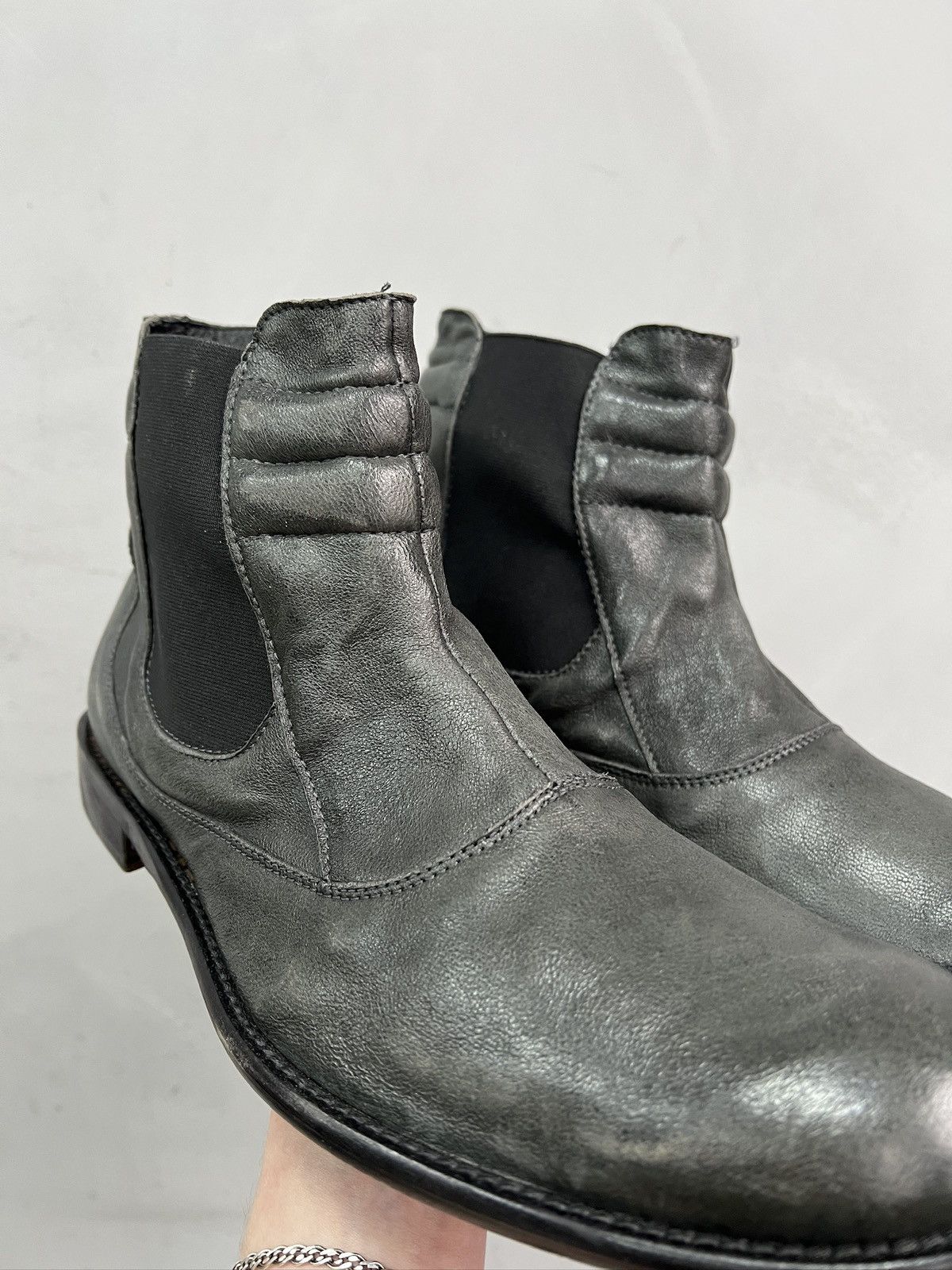 DAVID NAMAN Avat garde David Naman leather chelsea boots 90s Size US 12 / EU 45 - 4 Thumbnail