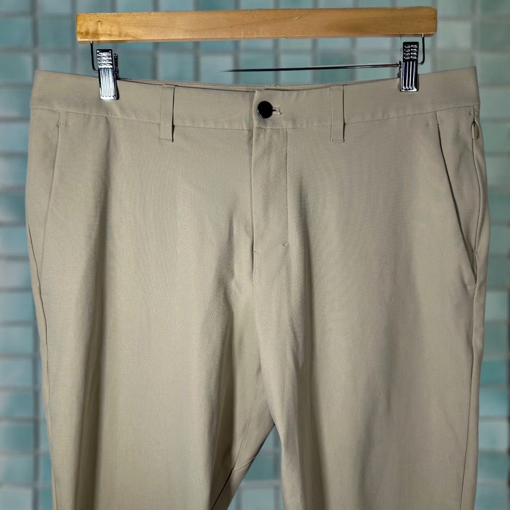Lululemon Lululemon Commission Slim Fit Pants Mens 33 Khaki Golf Chino Trousers LM5AQYS Straightened? Size US 35 - 1 Thumbnail