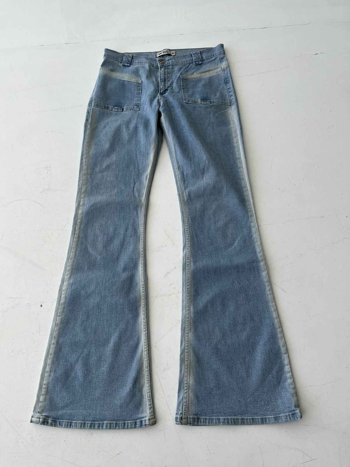 Japanese Brand Vintage 90s lightweight Japanese rock funk flare pants Size US 31 - 1 Thumbnail