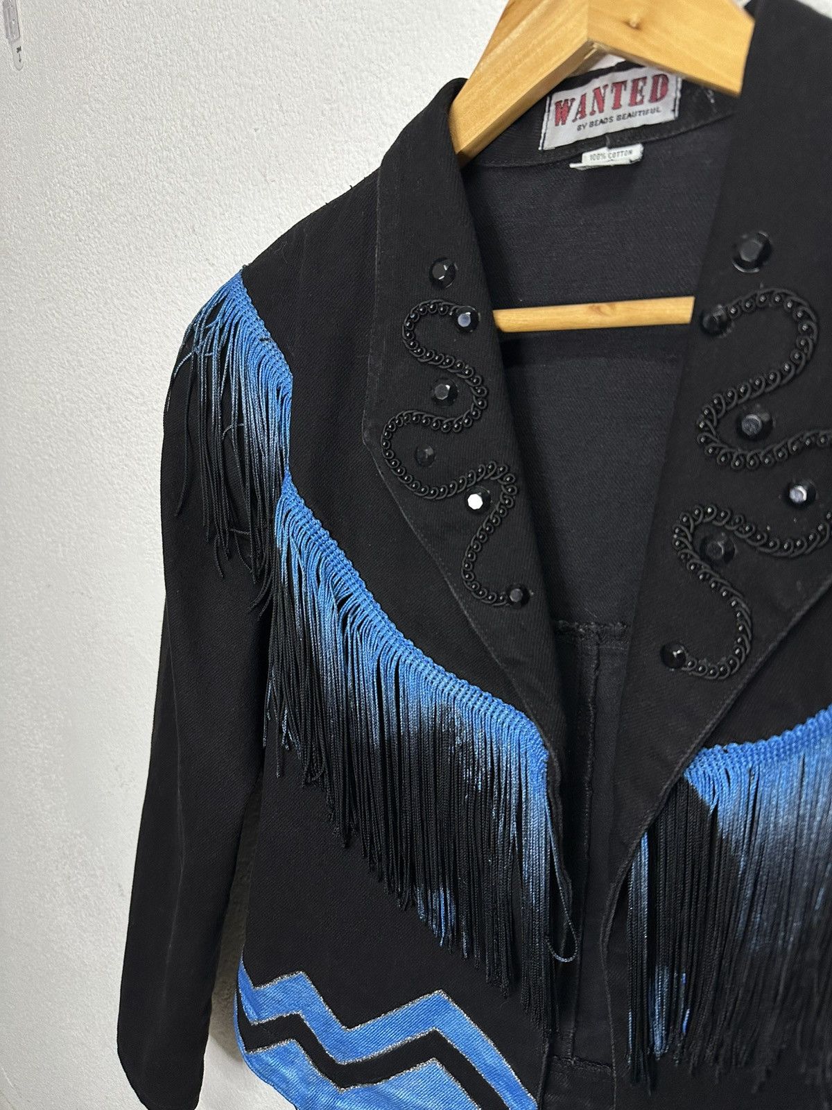 Vintage Western cowgirl black and blue jacket Size S / US 4 / IT 40 - 3 Thumbnail