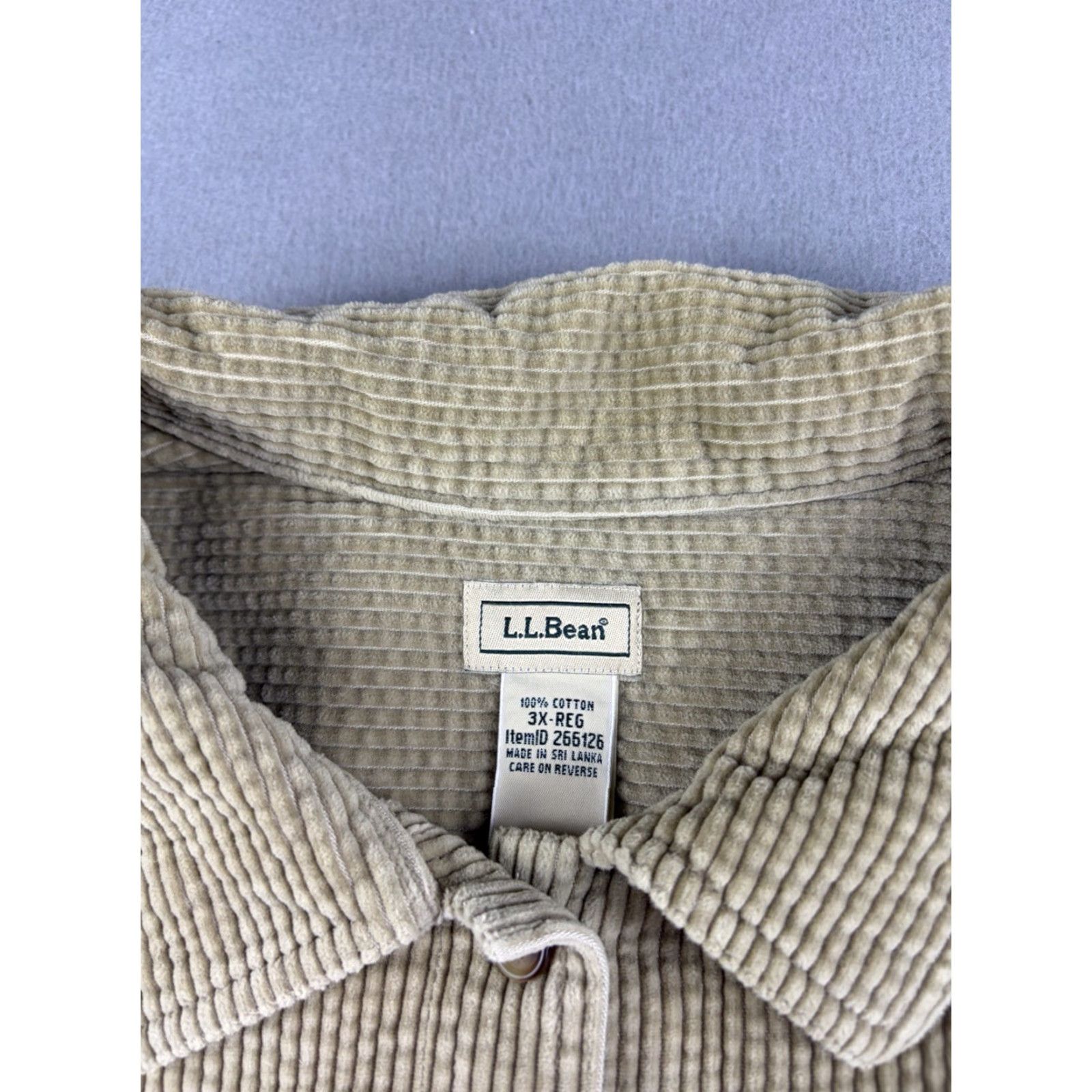 Vintage LL Bean Shirt Women’s 3XL Brown Corduroy Button-Up Outdoors Hiking Cotton Long Sleeve Collared Button Solid Vintage No Size XXL / US 16-18 / IT 52-54 - 3 Thumbnail