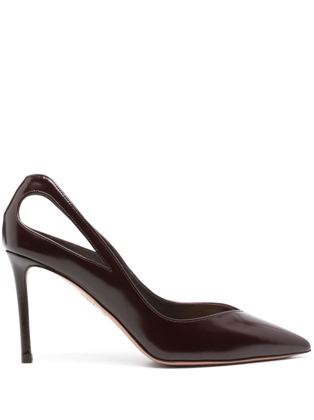 Aquazzura o1s22i1n0125 Leather Pumps in Dark Purple Size US 9 / IT 39 - 1 Thumbnail