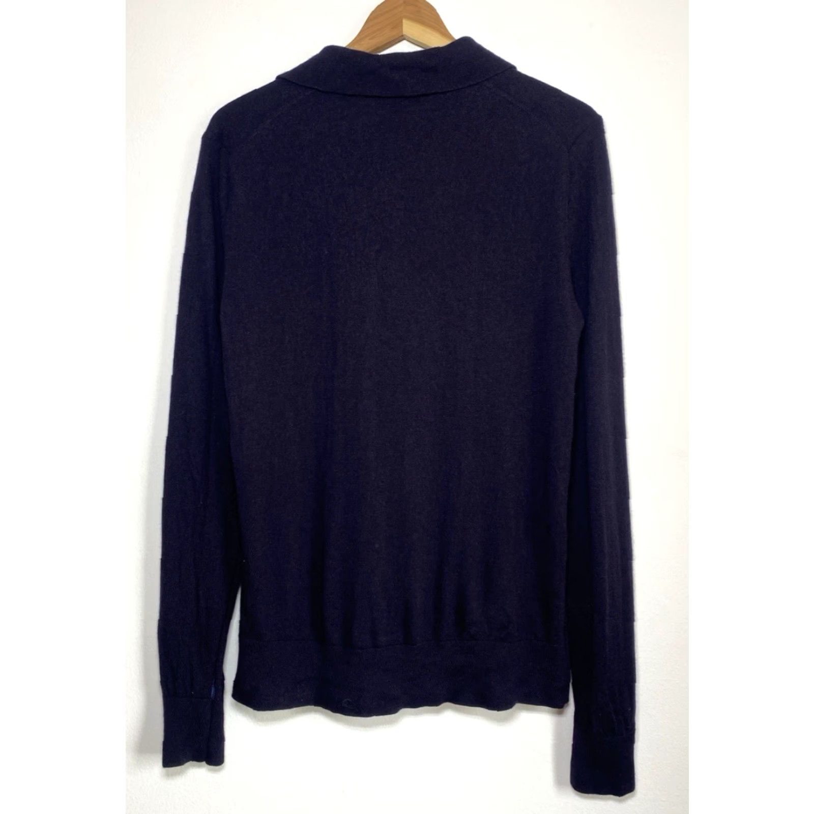 Ted Baker VINTAGE Ted Baker London Men's Collared Sweater Navy Wool 100% Size 5 M/L Slim Regular Knit Pullover Logo City Classic Designer Preppy Wool Navy Mens Size US L / EU 52-54 / 3 - 2 Thumbnail