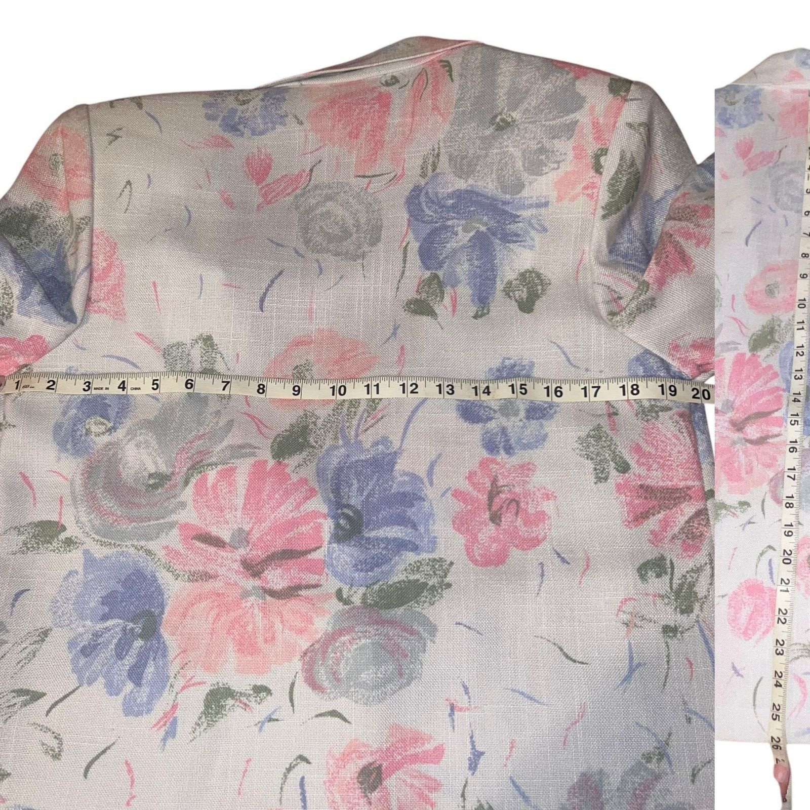 Vintage Vintage 80s Pastel Linen-Look Blazer Russ Petite’s USA MED Size M / US 6-8 / IT 42-44 - 12 Thumbnail