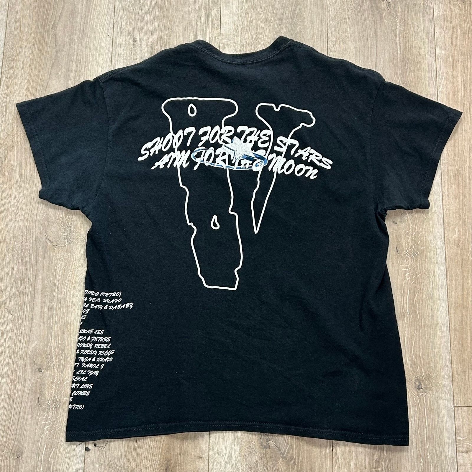 Vlone SS20 Pop Smoke x Vlone Tracklist Tee T Shirt Black Size US L / EU 52-54 / 3 - 4 Thumbnail