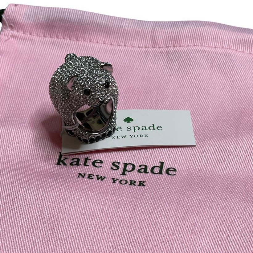 Kate Spade Kate Spade arctic friends polar bear pave ring size 6 Size ONE SIZE - 2 Thumbnail