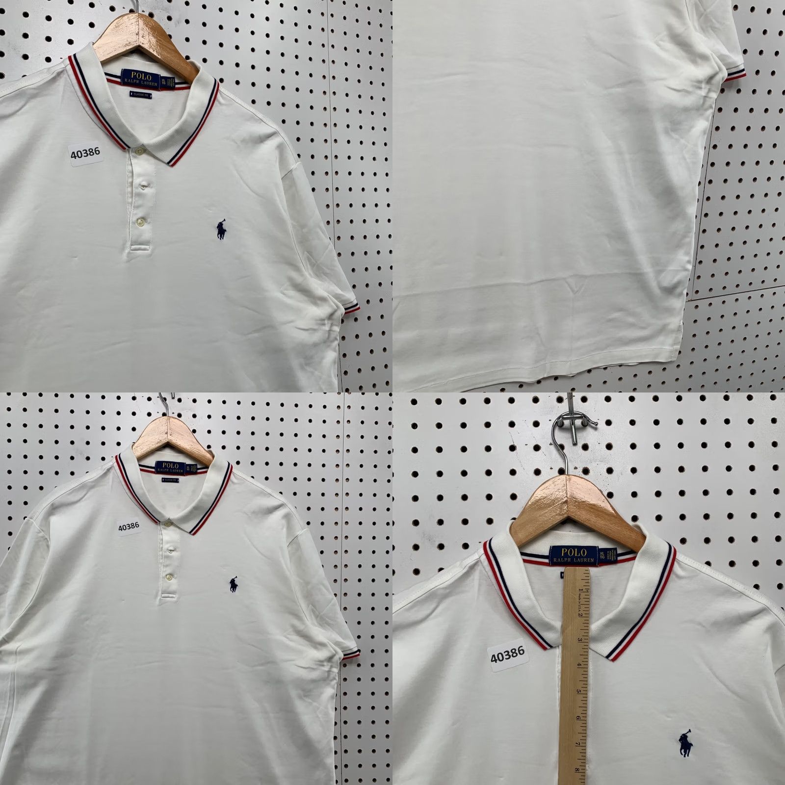 Polo Ralph Lauren Polo Ralph Lauren Collar Shirt Mens XL White Preppy Casual Pony Size US XL / EU 56 / 4 - 8 Thumbnail